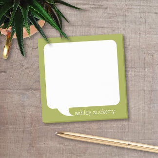 Talk Bubble Personalised Name - CAN EDIT COLOR Post-it Notes
