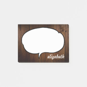 Talk Bubble Personalised Name Post-it Notes