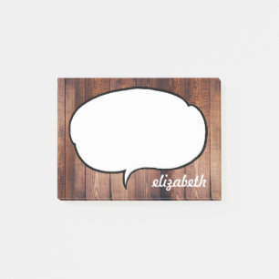 Talk Bubble Personalized Name Post-it Notes