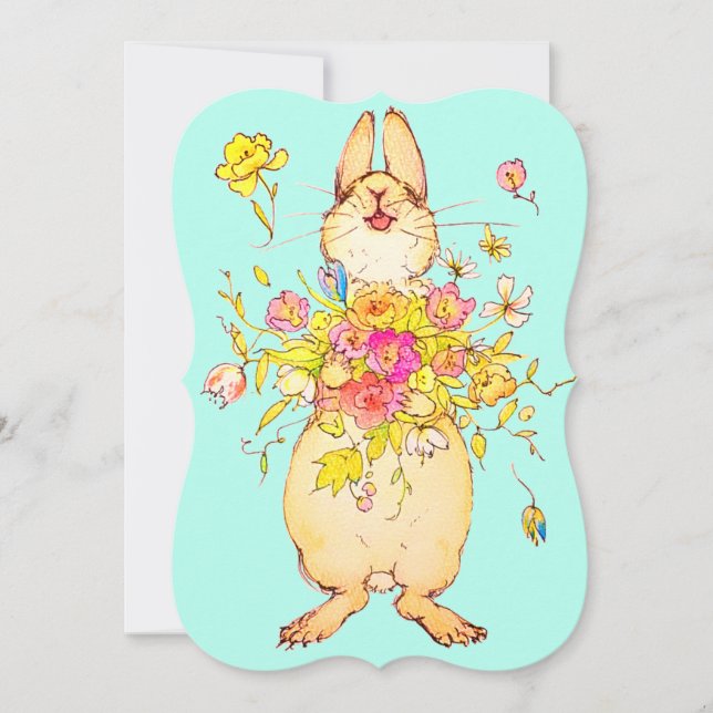 Talk Card thank you♡rabbit (Front)