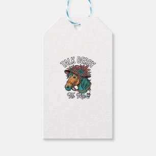 Talk Derby Horse Vintage Engraving Design Gift Tags