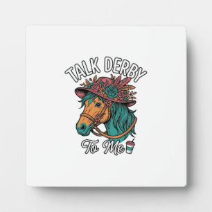 Talk Derby Horse Vintage Engraving Design Plaque