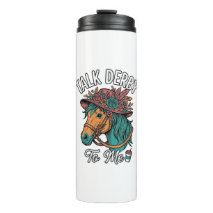 Talk Derby Horse Vintage Engraving Design Thermal Tumbler