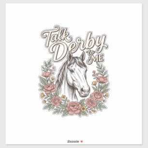 Talk Derby To Me Floral Horse Vintage Shirt_1