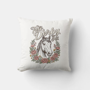Talk Derby To Me Floral Horse Vintage Shirt_1 Cushion