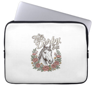 Talk Derby To Me Floral Horse Vintage Shirt_1 Laptop Sleeve