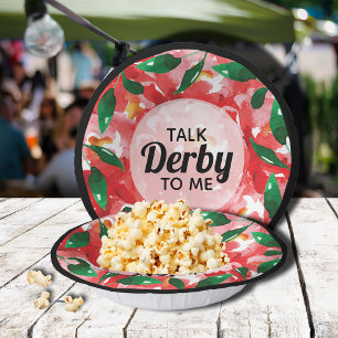 Talk Derby to Me Floral Paper Plate