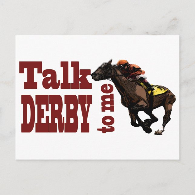 Talk Derby to Me Gifts & Novelties Postcard (Front)
