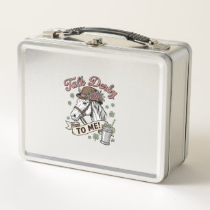 Talk Derby To Me Horse Mint Julep Vintage Shirt_1 Metal Lunch Box
