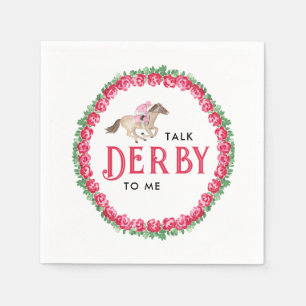 Talk Derby to Me Horse Race Derby Bridal Shower Napkin