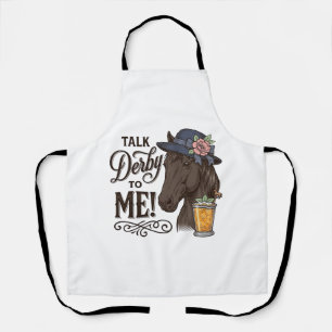 Talk Derby to Me Horse Vintage Engraving Shirt_1 Apron