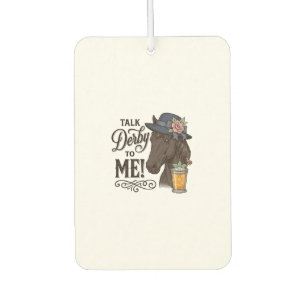 Talk Derby to Me Horse Vintage Engraving Shirt_1 Car Air Freshener