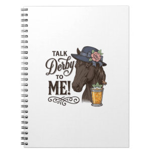 Talk Derby to Me Horse Vintage Engraving Shirt_1 Notebook