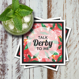 Talk Derby to Me Red Roses Floral Napkin