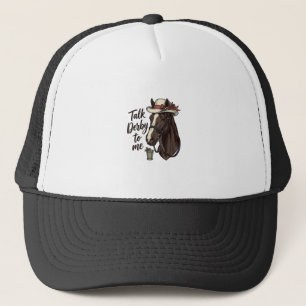 Talk Derby To Me Vintage Horse Racing Shirt Design Trucker Hat