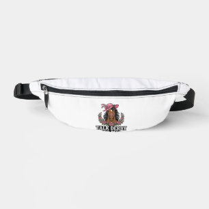 Talk Derby To Me Vintage Horse Rose Derby Design Bum Bags