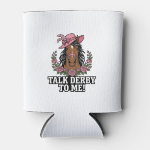 Talk Derby To Me Vintage Horse Rose Derby Design Can Cooler