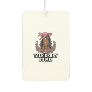 Talk Derby To Me Vintage Horse Rose Derby Design Car Air Freshener