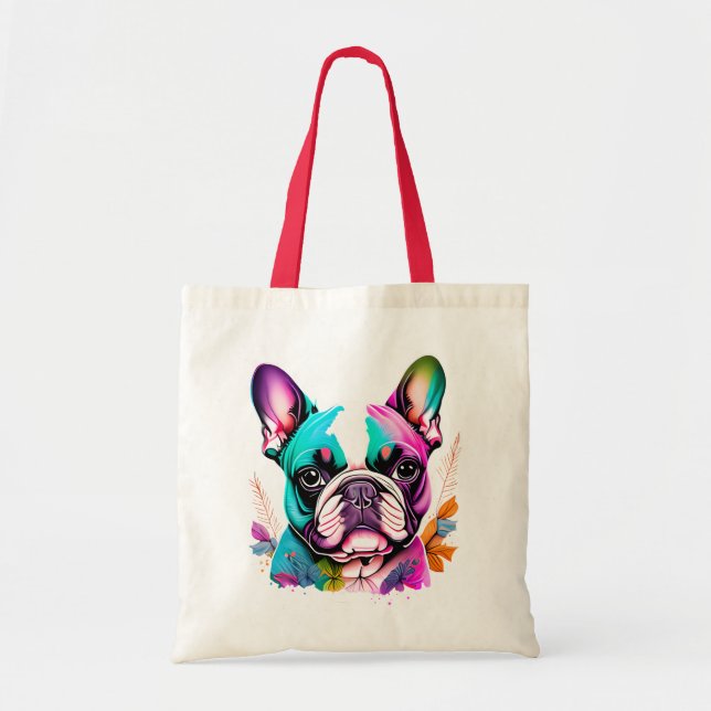 Talk Frenchie to me tote bag (Front)
