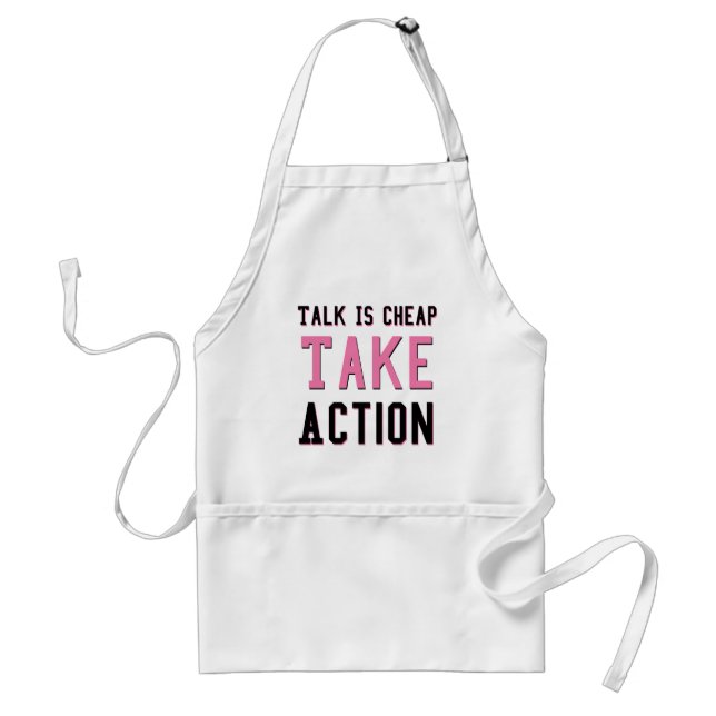 Talk Is Cheap Standard Apron (Front)