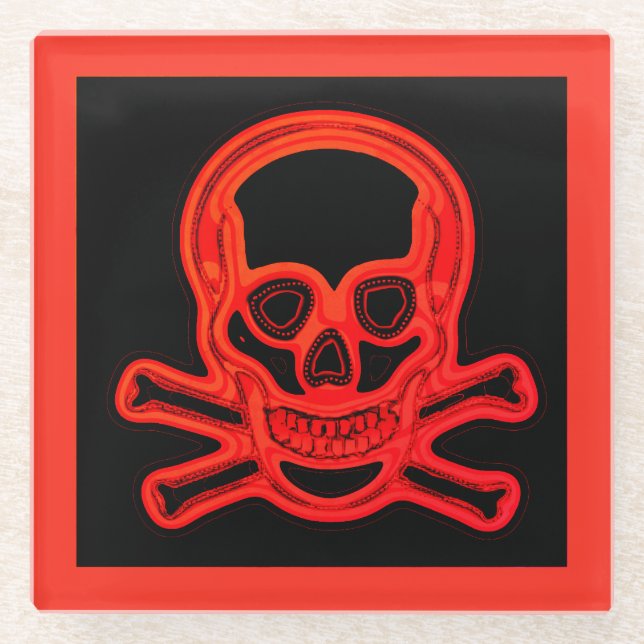 Talk Like a Pirate Day Glass Coaster (Front)