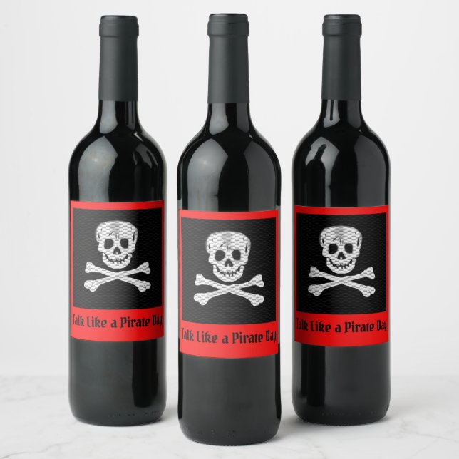 Talk Like a Pirate Day Wine Label (Bottles)