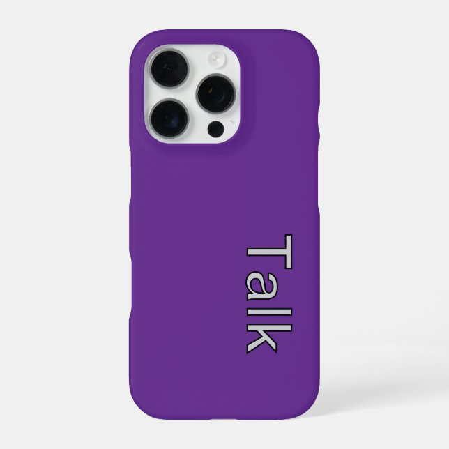 TALK Logo Purple     iPhone Case (Back)