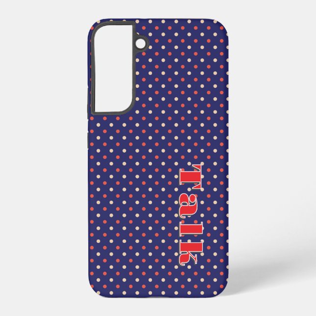 Talk Logo Red White Blue Dots Samsung Phone Case (Back)