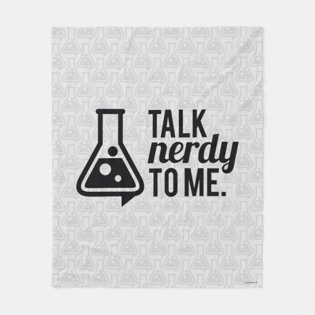 Talk Nerdy Fleece Blanket (Front)