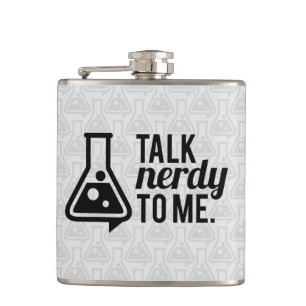 Talk Nerdy Hip Flask