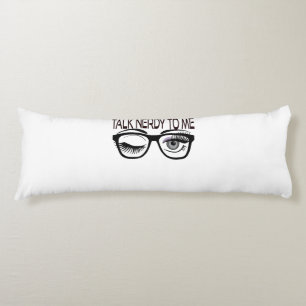 Talk Nerdy To Me Geek Glasses Winking Eye Purple Body Cushion