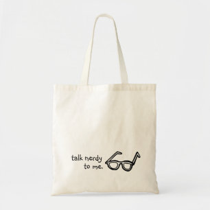Talk Nerdy to Me! Glasses Funny Vintage Style Tote
