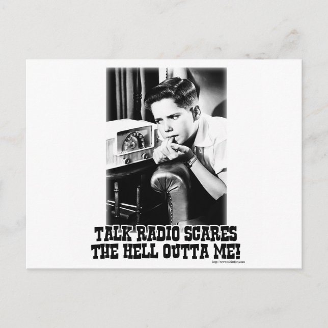 Talk Radio is Scary Postcard (Front)