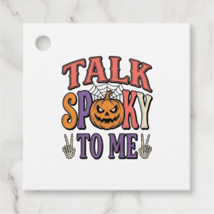 Talk Spooky To Me Vintage Halloween Shirt Design_1 Favour Tags