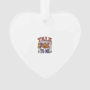 Talk Spooky To Me Vintage Halloween Shirt Design_1 Ornament