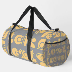 Talk Text Travel Grey    Duffle Bag
