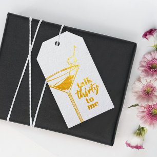 Talk Thirty To Me 30th Birthday Cocktail Party Gift Tags