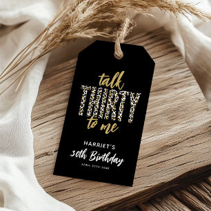 Talk THIRTY to Me! 30th Birthday Party Favour Gift Tags
