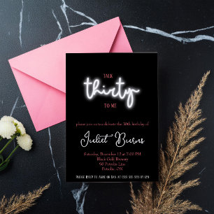 Talk Thirty To Me, 30th Birthday Party Invitation