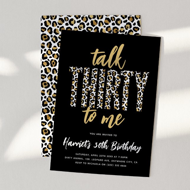 Talk THIRTY to Me! 30th Birthday Party Invitation (Creator Uploaded)
