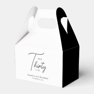 Talk Thirty To Me 30th Black & White Birthday Favour Box
