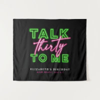 Talk Thirty To Me Dirty 30 Neon Green & Pink