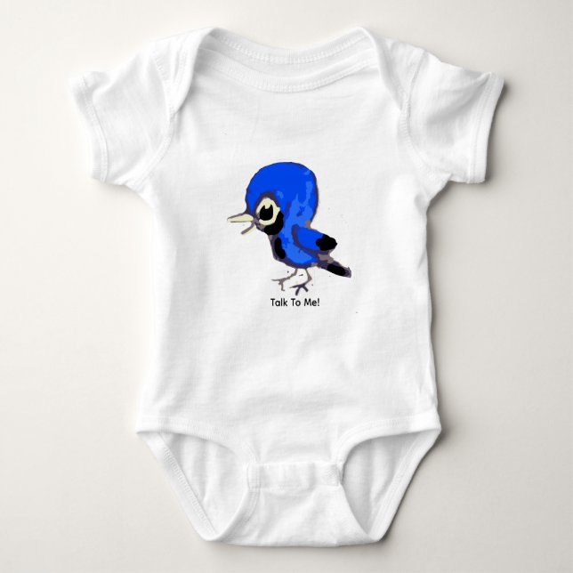 Talk To Me Bird Baby Bodysuit (Front)