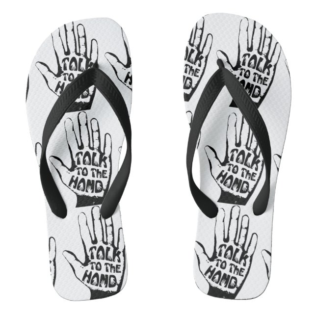 Talk To The Hand Jandals (Footbed)