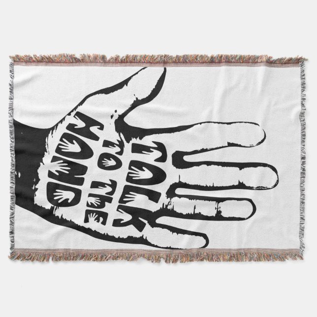 Talk To The Hand Throw Blanket (Front)
