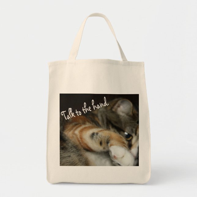 Talk to the Hand Tote Bag (Front)