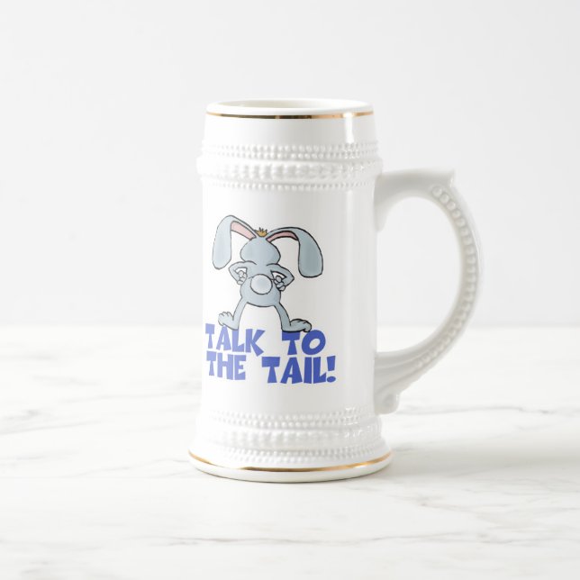 Talk to the Tail Bunny Rabbit Beer Stein (Right)