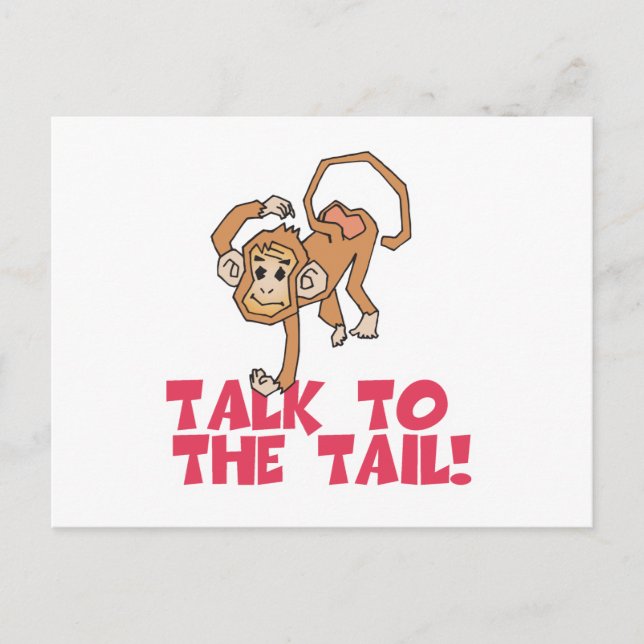 Talk to the Tail Monkey Postcard (Front)
