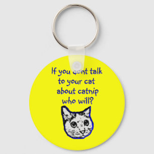 Talk to your cat about catnip key ring