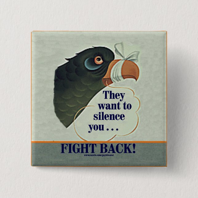 Talk Too Much 15 Cm Square Badge (Front)